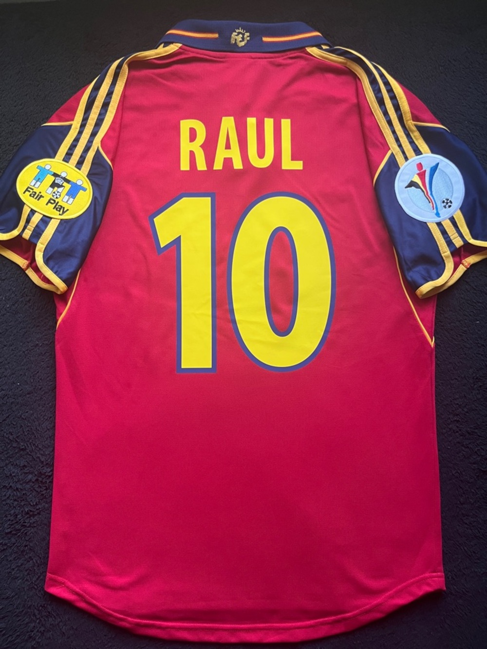Raul #10 Spain Retro Soccer Jersey Euro 2000 Home